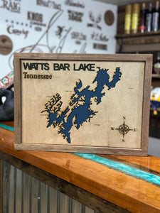 Custom Lake/Coastline Sign