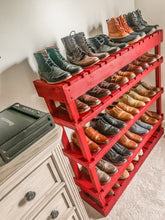 Load image into Gallery viewer, Custom Solid Wood Shoe Rack/Holder 4&#39; x4&#39;
