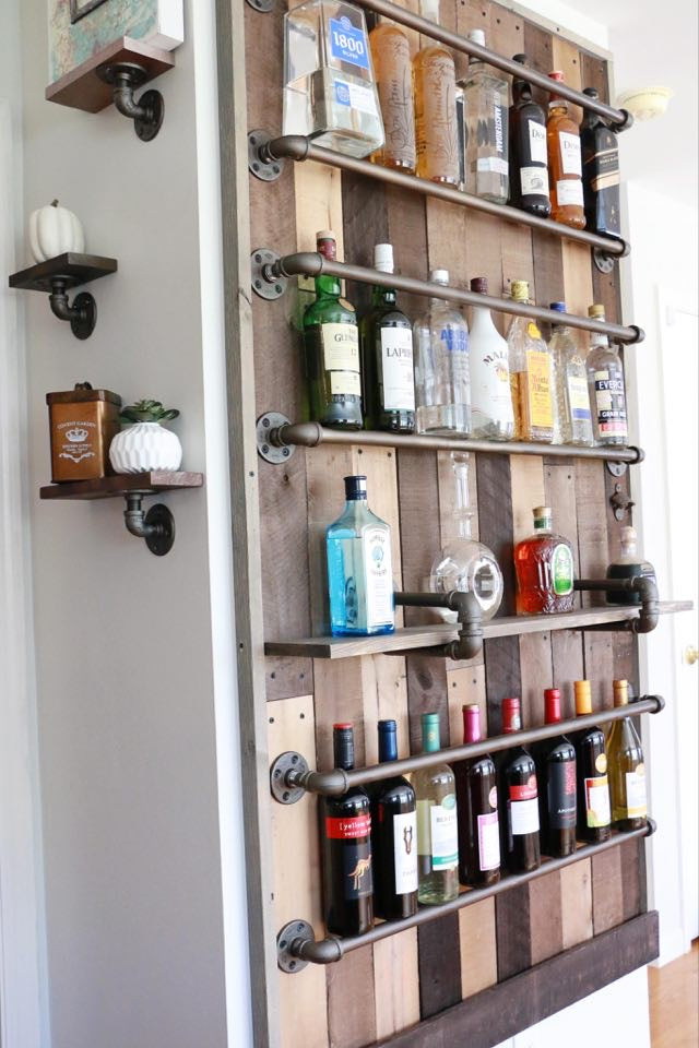 Custom Wall Bar / Alcohol Rack