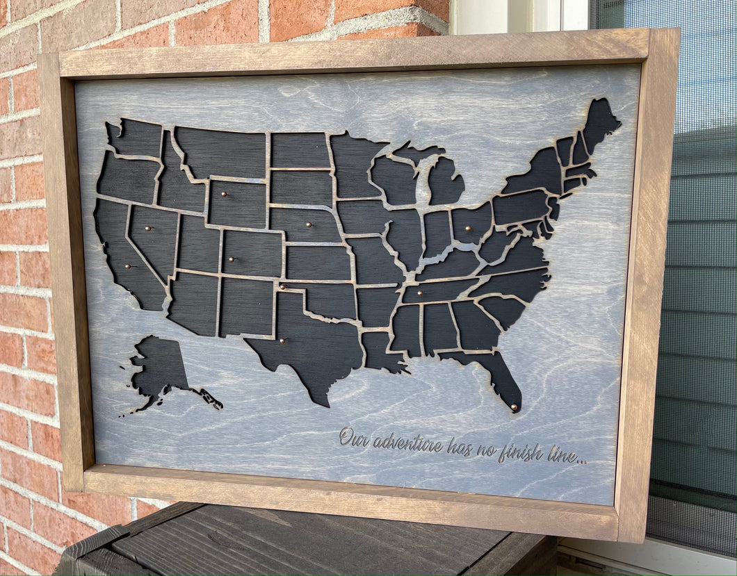 3D + Engraved United States - 