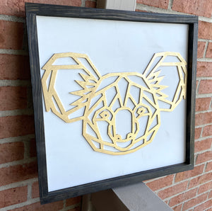 3D Geometric Animal Wall Art - w/frame