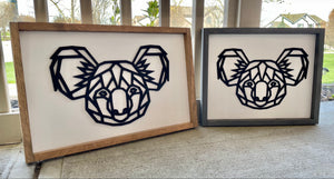 3D Geometric Animal Wall Art - w/frame