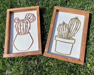 3D Modern - Cactus Wall Art