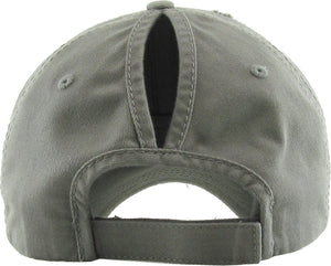 Women's "Ponytail" Baseball Hat - Multiple Leather Patches + Colors Available!