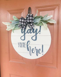 Front Door 18" Round Sign