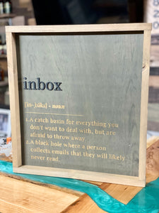 Inbox sign