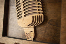 Load image into Gallery viewer, Vintage Microphone Wood Replica 3D + Multi-layered w/Custom Engraving
